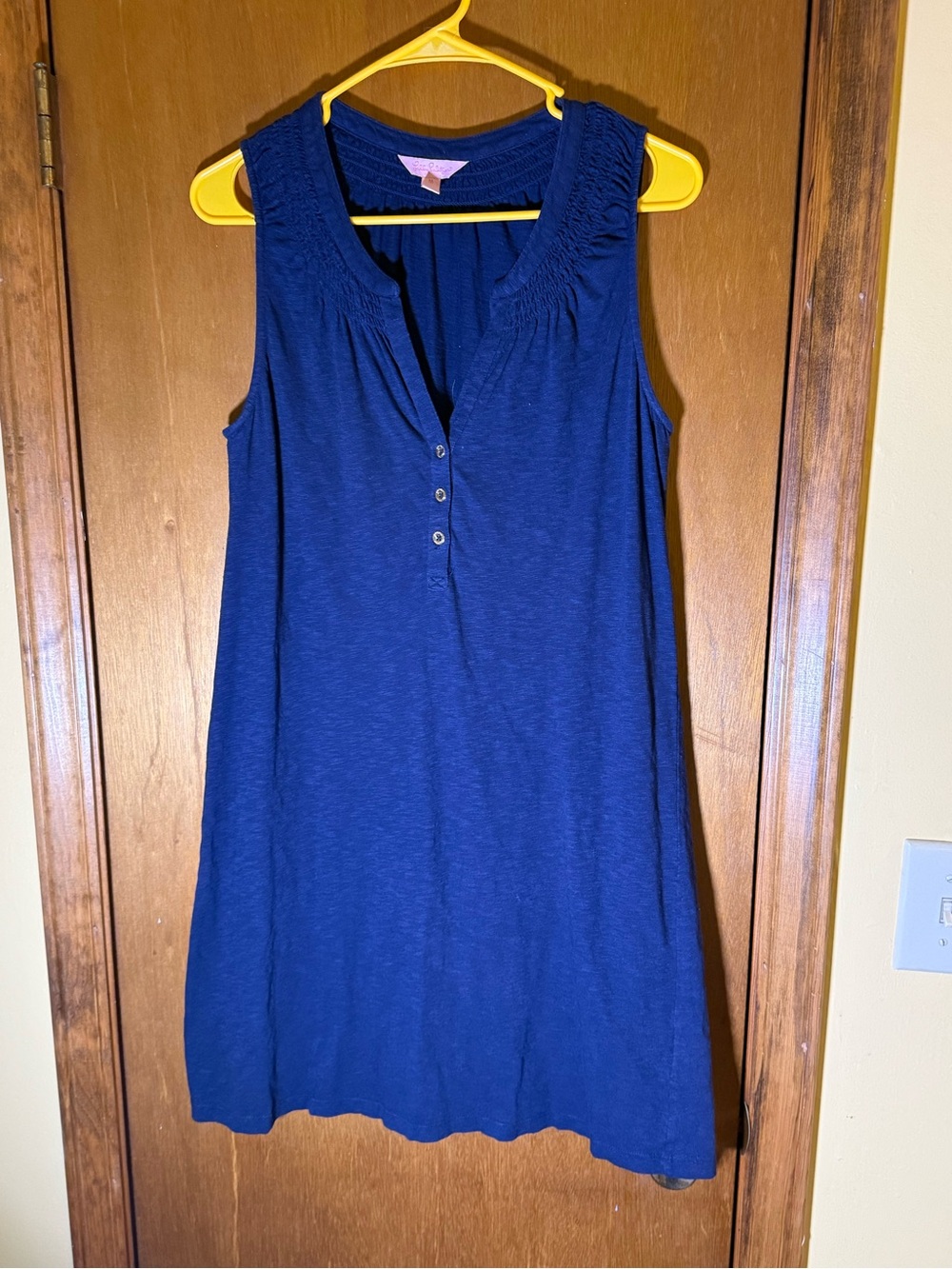 Lilly Pulitzer Deep Navy Sleeveless Henley Swim Coverup